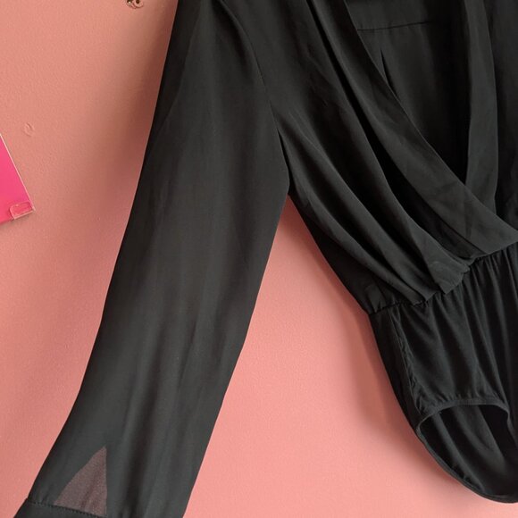 Black Blouse Bodysuit - Picture 5 of 5